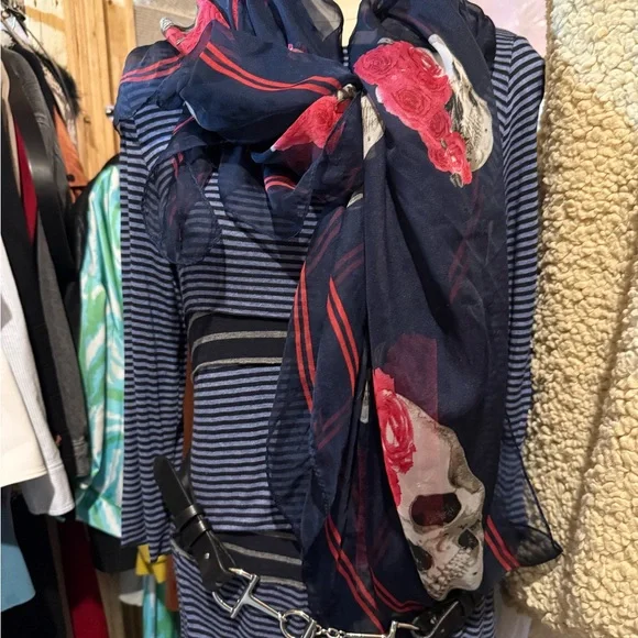 Anthropology soft Large Blue Ruched NWT Baily 44 Bodycon Dress stretchy - Picture 10 of 14